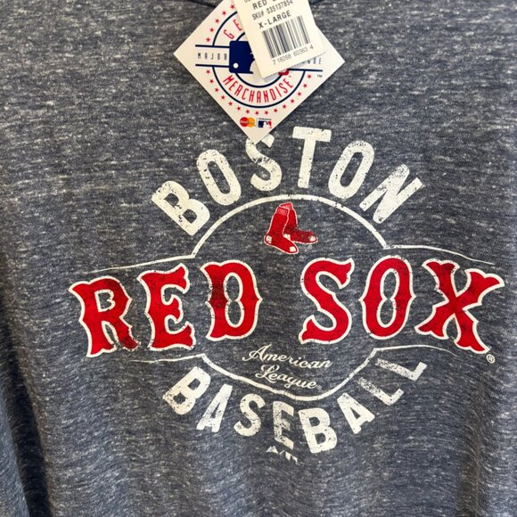 Boston Red Sox Baseball Heather Blue Short Sleeve T-Shirt Men's Sz XL - Picture 2 of 6